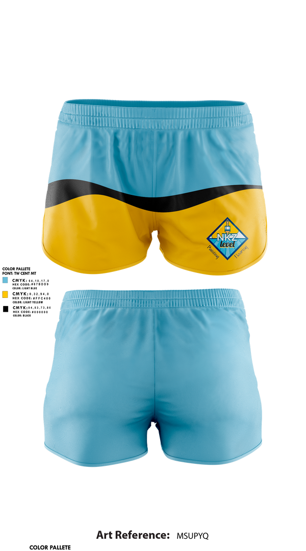Womens Shorts, NKZ Level Painting & Flooring, , Teamtime, Team time, sublimation, custom sports apparel, team uniforms, spirit wear, spiritwear, sports uniforms, custom shirts, team store, custom team store, fundraiser sports, apparel fundraiser