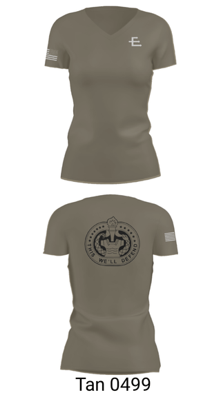 Women's Short Sleeve Vneck Shirt, E/701, Army, Teamtime, Team time, sublimation, custom sports apparel, team uniforms, spirit wear, spiritwear, sports uniforms, custom shirts, team store, custom team store, fundraiser sports, apparel fundraiser