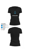 SOUTHSIDE CONCRETE 87978543 Women's Short Sleeve V-neck Shirt - 37