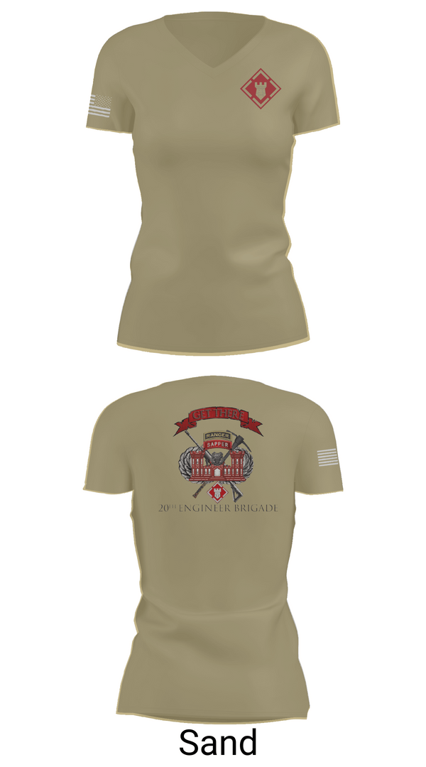 Womens Short Sleeve Vneck Shirt, 264 EN CO, Army, Teamtime, Team time, sublimation, custom sports apparel, team uniforms, spirit wear, spiritwear, sports uniforms, custom shirts, team store, custom team store, fundraiser sports, apparel fundraiser