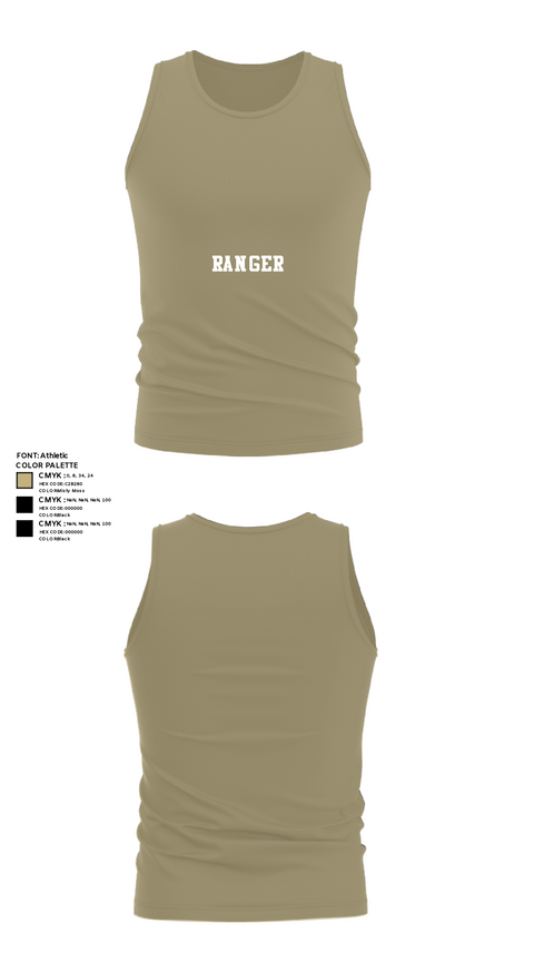 Tank Top, Ranger, Army, Teamtime, Team time, sublimation, custom sports apparel, team uniforms, spirit wear, spiritwear, sports uniforms, custom shirts, team store, custom team store, fundraiser sports, apparel fundraiser