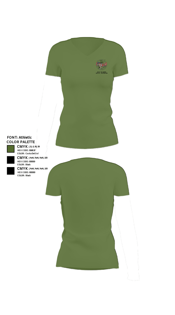 Women's Short Sleeve Vneck Shirt, 3-82 D Co. GSAB, Army, Teamtime, Team time, sublimation, custom sports apparel, team uniforms, spirit wear, spiritwear, sports uniforms, custom shirts, team store, custom team store, fundraiser sports, apparel fundraiser