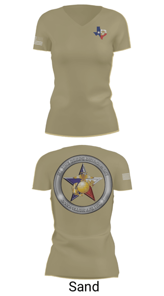 Womens Short Sleeve Vneck Shirt, Goodfellow AFB MCD, Marines, Teamtime, Team time, sublimation, custom sports apparel, team uniforms, spirit wear, spiritwear, sports uniforms, custom shirts, team store, custom team store, fundraiser sports, apparel fundraiser