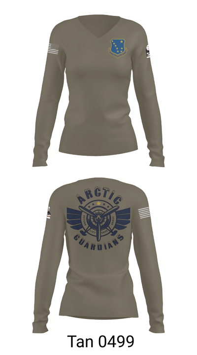 176th Medical Group 86455833 Women's Long Sleeve V-neck Shirt - 77