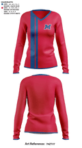 Martinsville High School Cheer 58334733 Women's Long Sleeve V-neck Shirt - 41