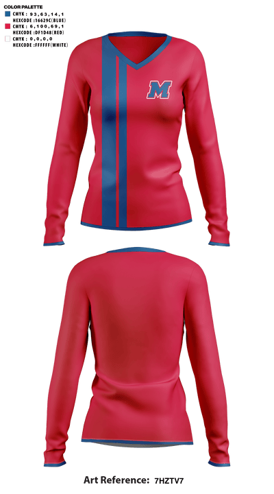 Martinsville High School Cheer 58334733 Women's Long Sleeve V-neck Shirt - 41
