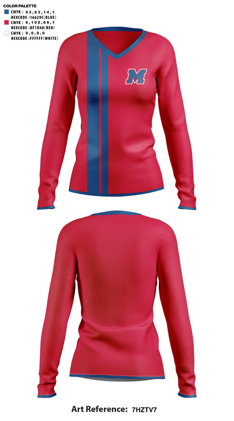 Womens Long Sleeve Vneck Shirt, Martinsville High School Cheer, Cheer, Teamtime, Team time, sublimation, custom sports apparel, team uniforms, spirit wear, spiritwear, sports uniforms, custom shirts, team store, custom team store, fundraiser sports, apparel fundraiser