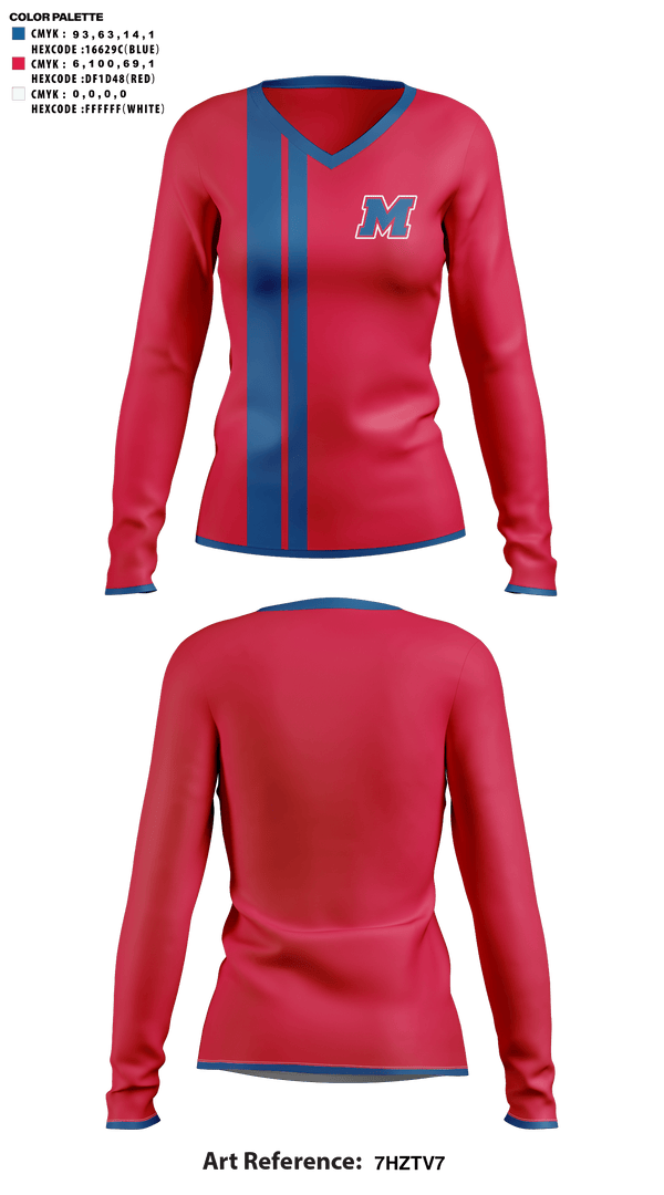 Womens Long Sleeve Vneck Shirt, Martinsville High School Cheer, Cheer, Teamtime, Team time, sublimation, custom sports apparel, team uniforms, spirit wear, spiritwear, sports uniforms, custom shirts, team store, custom team store, fundraiser sports, apparel fundraiser