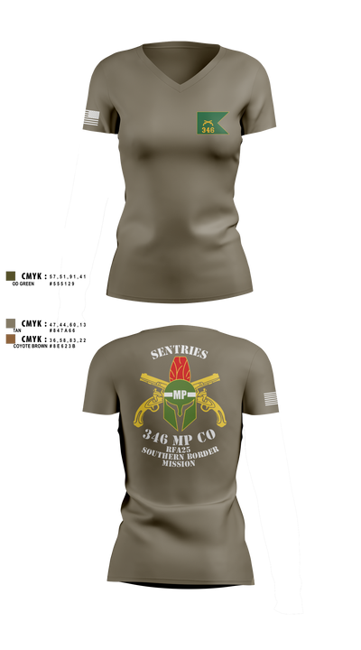 346 MP CO 9773492 Women's Short Sleeve V-neck Shirt - 9