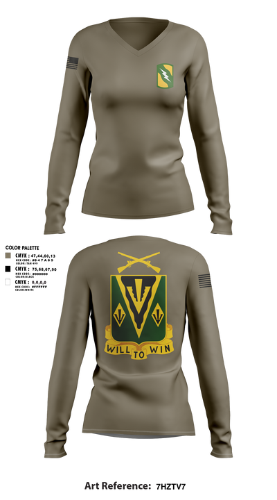 undefined Women's Long Sleeve V-neck Shirt - 1