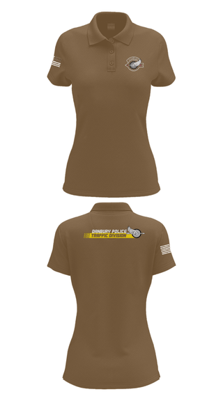 Womens Short Sleeve Performance Polo, Danbury Police Traffic Unit, Police, Teamtime, Team time, sublimation, custom sports apparel, team uniforms, spirit wear, spiritwear, sports uniforms, custom shirts, team store, custom team store, fundraiser sports, apparel fundraiser