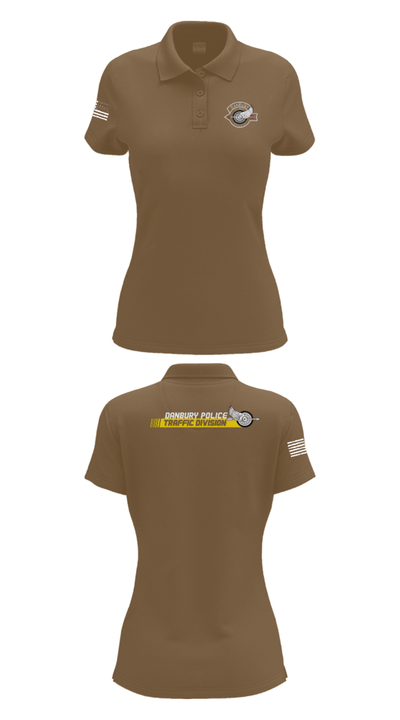 Danbury Police Traffic Unit 20625230 Women's Short Sleeve Performance Polo  - 14