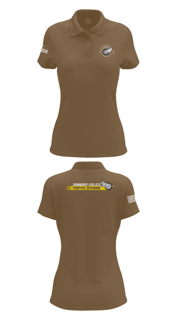 Womens Short Sleeve Performance Polo, Danbury Police Traffic Unit, Police, Teamtime, Team time, sublimation, custom sports apparel, team uniforms, spirit wear, spiritwear, sports uniforms, custom shirts, team store, custom team store, fundraiser sports, apparel fundraiser