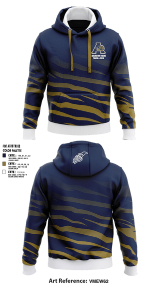 Hoodie, Arlington Tigers, Track & Field, Teamtime, Team time, sublimation, custom sports apparel, team uniforms, spirit wear, spiritwear, sports uniforms, custom shirts, team store, custom team store, fundraiser sports, apparel fundraiser