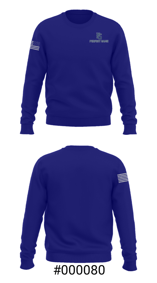 Crew Neck Sweatshirt, Perfect Game Baseball Association, Baseball, Teamtime, Team time, sublimation, custom sports apparel, team uniforms, spirit wear, spiritwear, sports uniforms, custom shirts, team store, custom team store, fundraiser sports, apparel fundraiser
