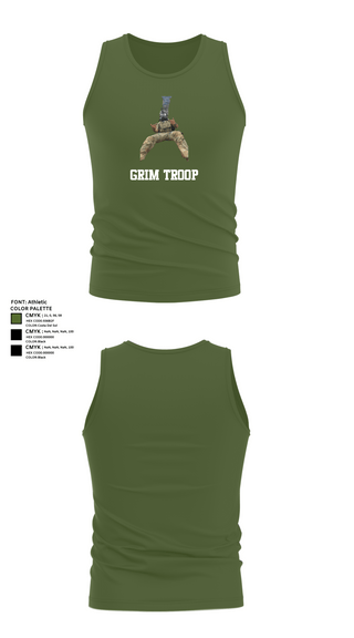 Tank Top, Grim Troop, Army, Teamtime, Team time, sublimation, custom sports apparel, team uniforms, spirit wear, spiritwear, sports uniforms, custom shirts, team store, custom team store, fundraiser sports, apparel fundraiser