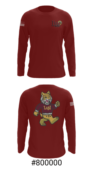 Long Sleeve Performance Shirt, Lowpoint-Washburn Junior High School Softball, Softball, Teamtime, Team time, sublimation, custom sports apparel, team uniforms, spirit wear, spiritwear, sports uniforms, custom shirts, team store, custom team store, fundraiser sports, apparel fundraiser