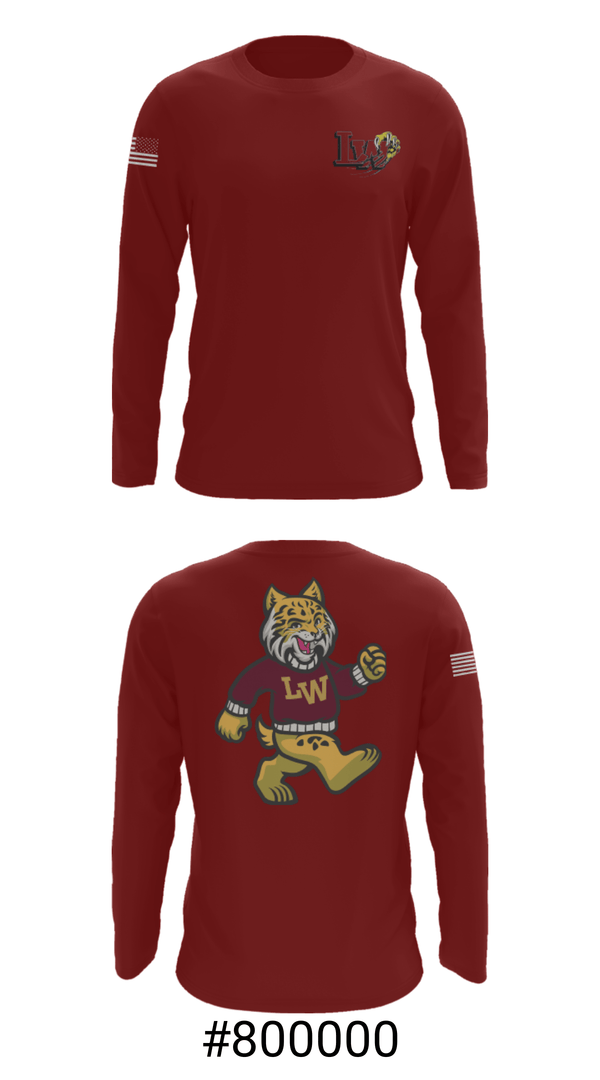 Long Sleeve Performance Shirt, Lowpoint-Washburn Junior High School Softball, Softball, Teamtime, Team time, sublimation, custom sports apparel, team uniforms, spirit wear, spiritwear, sports uniforms, custom shirts, team store, custom team store, fundraiser sports, apparel fundraiser
