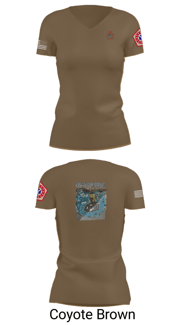 Women's Short Sleeve Vneck Shirt, 34th DSB, Army, Teamtime, Team time, sublimation, custom sports apparel, team uniforms, spirit wear, spiritwear, sports uniforms, custom shirts, team store, custom team store, fundraiser sports, apparel fundraiser