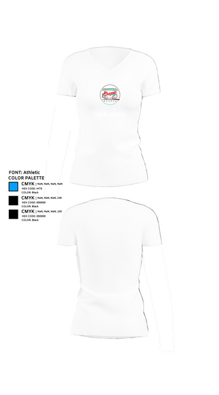 Womens Short Sleeve Vneck Shirt, Crepe Avenue, , Teamtime, Team time, sublimation, custom sports apparel, team uniforms, spirit wear, spiritwear, sports uniforms, custom shirts, team store, custom team store, fundraiser sports, apparel fundraiser