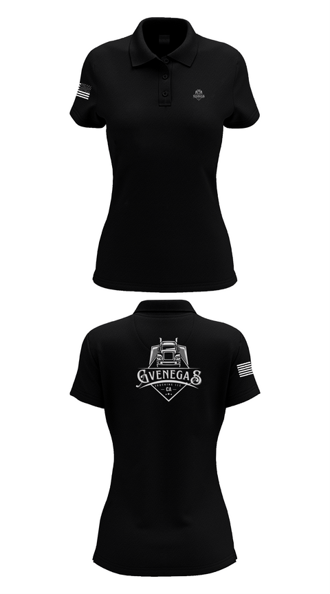 Womens Short Sleeve Performance Polo, G Venegas Trucking LLC, , Teamtime, Team time, sublimation, custom sports apparel, team uniforms, spirit wear, spiritwear, sports uniforms, custom shirts, team store, custom team store, fundraiser sports, apparel fundraiser