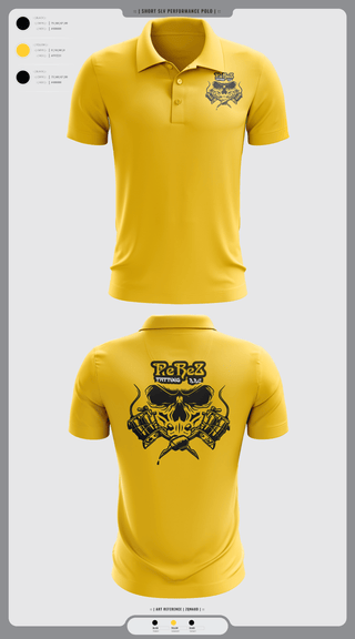 Short Sleeve Performance Polo, PeReZ Tattoos, , Teamtime, Team time, sublimation, custom sports apparel, team uniforms, spirit wear, spiritwear, sports uniforms, custom shirts, team store, custom team store, fundraiser sports, apparel fundraiser