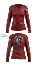 The Moss Tree Service 86074742 Women's Long Sleeve V-neck Shirt - 70