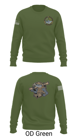 Crew Neck Sweatshirt, Wilmington Tiger Shark, Army, Teamtime, Team time, sublimation, custom sports apparel, team uniforms, spirit wear, spiritwear, sports uniforms, custom shirts, team store, custom team store, fundraiser sports, apparel fundraiser
