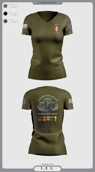 Womens Short Sleeve Vneck Shirt, 478th CA BN (A), Army, Teamtime, Team time, sublimation, custom sports apparel, team uniforms, spirit wear, spiritwear, sports uniforms, custom shirts, team store, custom team store, fundraiser sports, apparel fundraiser