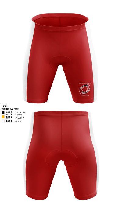 Detroit Community High School Volleyball 51929282 Men's Compression Shorts - 1