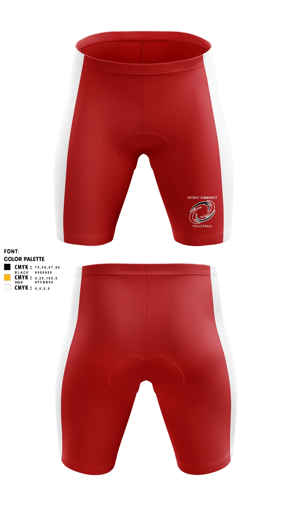 Men's Compression Shorts, Detroit Community High School Volleyball, Men's Volleyball, Teamtime, Team time, sublimation, custom sports apparel, team uniforms, spirit wear, spiritwear, sports uniforms, custom shirts, team store, custom team store, fundraiser sports, apparel fundraiser
