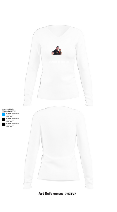 Patriot On-Site LLC 71361692 Women's Long Sleeve V-neck Shirt - 15