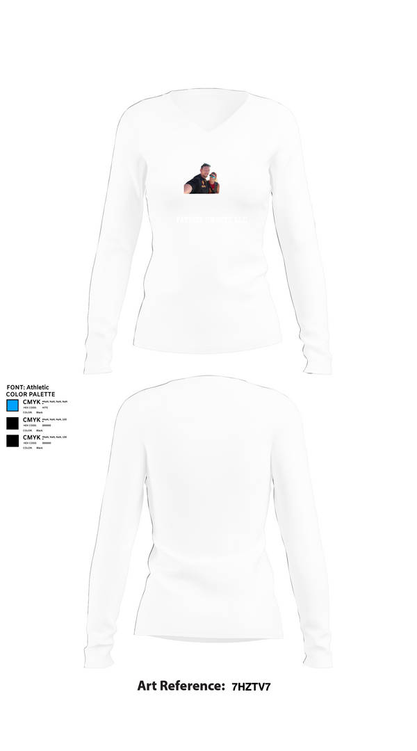 Womens Long Sleeve Vneck Shirt, Patriot On-Site LLC, , Teamtime, Team time, sublimation, custom sports apparel, team uniforms, spirit wear, spiritwear, sports uniforms, custom shirts, team store, custom team store, fundraiser sports, apparel fundraiser