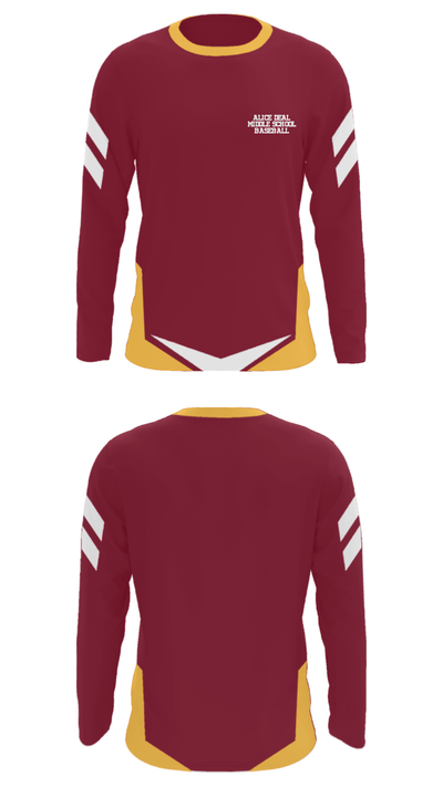 Alice Deal Middle School Baseball 94210420 Long Sleeve Performance Shirt - 32