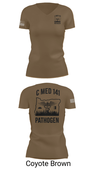 Womens Short Sleeve Vneck Shirt, C MED 141, National Guard, Teamtime, Team time, sublimation, custom sports apparel, team uniforms, spirit wear, spiritwear, sports uniforms, custom shirts, team store, custom team store, fundraiser sports, apparel fundraiser