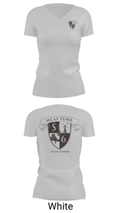 MCAS Yuma Station S6 475823897 Women's Short Sleeve V-neck Shirt - 7