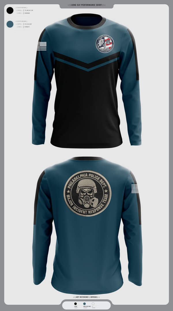 Long Sleeve Performance Shirt, Philadelphia Police Counter Terrorism Operations, Police, Teamtime, Team time, sublimation, custom sports apparel, team uniforms, spirit wear, spiritwear, sports uniforms, custom shirts, team store, custom team store, fundraiser sports, apparel fundraiser