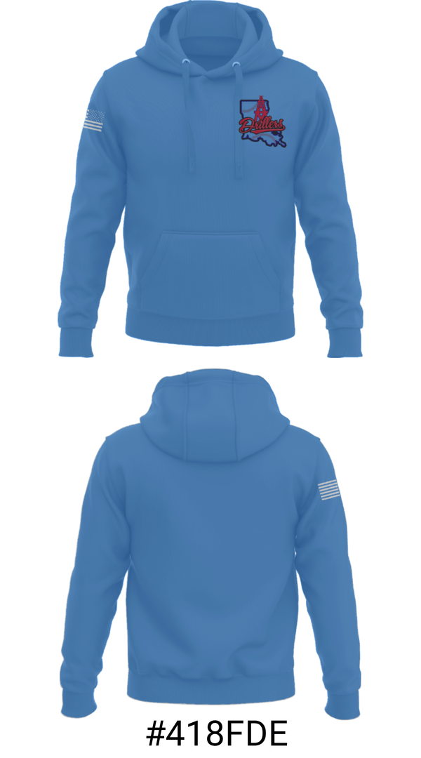 Hoodie, La Drillers, Baseball, Teamtime, Team time, sublimation, custom sports apparel, team uniforms, spirit wear, spiritwear, sports uniforms, custom shirts, team store, custom team store, fundraiser sports, apparel fundraiser