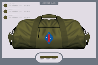 Duffle Bag, 3rd combat engineering battalion, Marines, Teamtime, Team time, sublimation, custom sports apparel, team uniforms, spirit wear, spiritwear, sports uniforms, custom shirts, team store, custom team store, fundraiser sports, apparel fundraiser