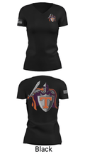 Black Knights 19410251 Women's Short Sleeve V-neck Shirt - 38
