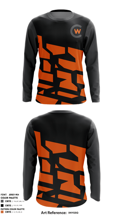 Central Wyoming College Soccer 29620811 Long Sleeve Performance Shirt - 1