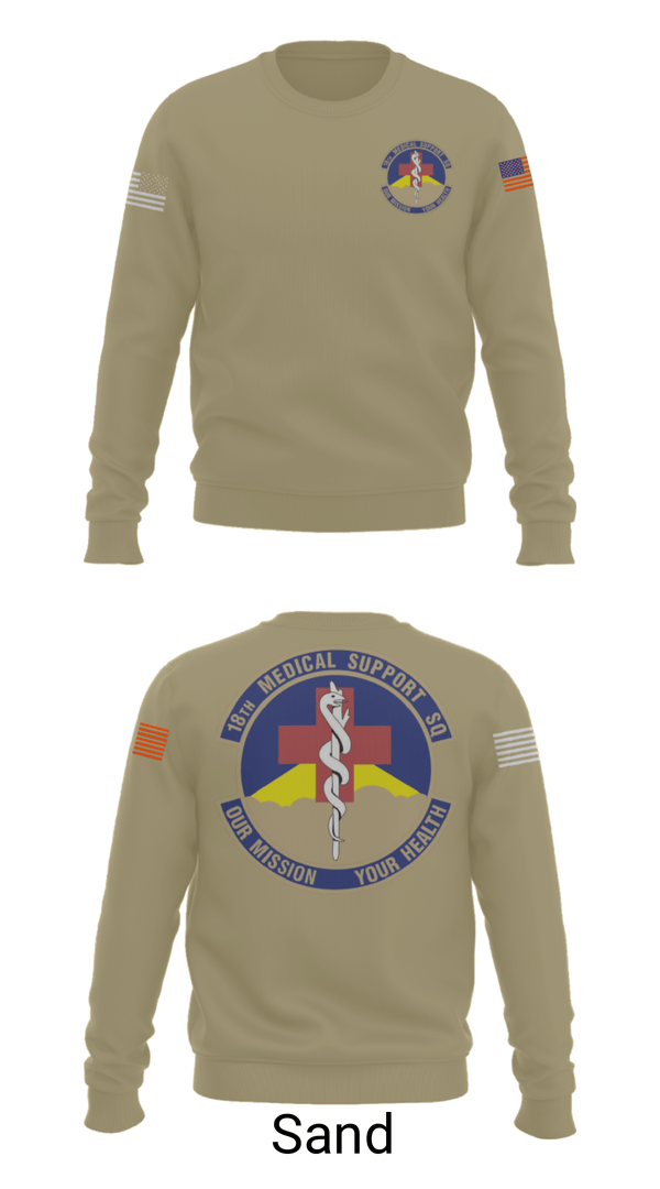 Crew Neck Sweatshirt, 18 MDSS, Air Force, Teamtime, Team time, sublimation, custom sports apparel, team uniforms, spirit wear, spiritwear, sports uniforms, custom shirts, team store, custom team store, fundraiser sports, apparel fundraiser