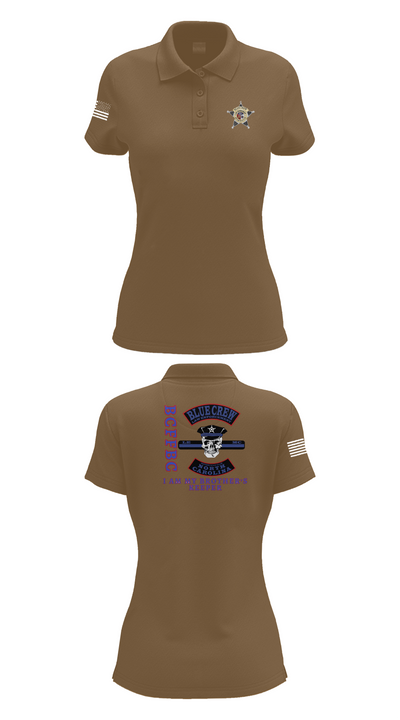 Bluecrew law enforcement motorcycle club 56909917 Women's Short Sleeve Performance Polo  - 14