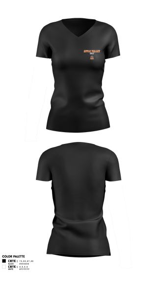 Womens Short Sleeve Vneck Shirt, Apple Valley Sun Devils, Golf, Teamtime, Team time, sublimation, custom sports apparel, team uniforms, spirit wear, spiritwear, sports uniforms, custom shirts, team store, custom team store, fundraiser sports, apparel fundraiser