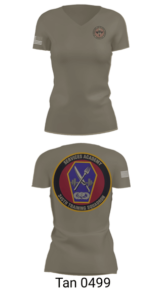 Womens Short Sleeve Vneck Shirt, 345 TRS, Air Force, Teamtime, Team time, sublimation, custom sports apparel, team uniforms, spirit wear, spiritwear, sports uniforms, custom shirts, team store, custom team store, fundraiser sports, apparel fundraiser