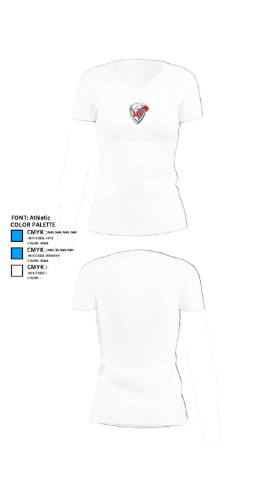 Van Horn High School Cheer 17868436 Women's Short Sleeve V-neck Shirt - 18