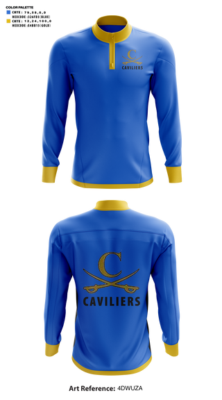 Quarter Zip Jacket, Caviliers, Men's Basketball, Teamtime, Team time, sublimation, custom sports apparel, team uniforms, spirit wear, spiritwear, sports uniforms, custom shirts, team store, custom team store, fundraiser sports, apparel fundraiser