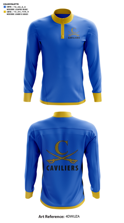 Caviliers 40995481 Quarter Zip Jacket - 41
