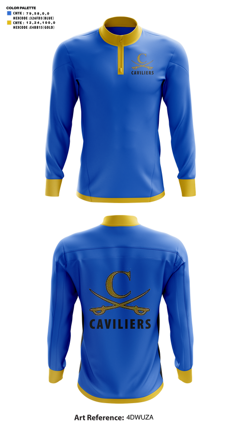 Quarter Zip Jacket, Caviliers, Men's Basketball, Teamtime, Team time, sublimation, custom sports apparel, team uniforms, spirit wear, spiritwear, sports uniforms, custom shirts, team store, custom team store, fundraiser sports, apparel fundraiser