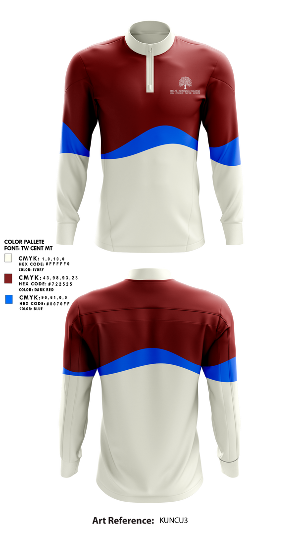 Quarter Zip Jacket, Hope Restoration Ministries, , Teamtime, Team time, sublimation, custom sports apparel, team uniforms, spirit wear, spiritwear, sports uniforms, custom shirts, team store, custom team store, fundraiser sports, apparel fundraiser